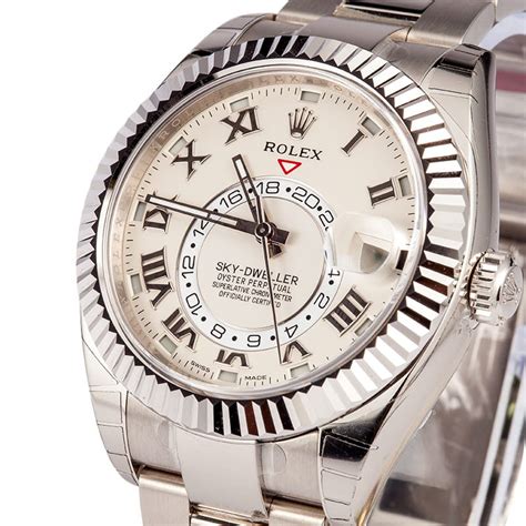 rolex sky dweller white gold discontinued|Rolex 8385 18k white gold.